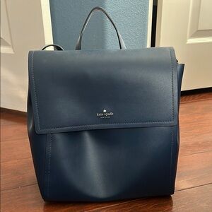Kate Spade Navy Leather Backpack